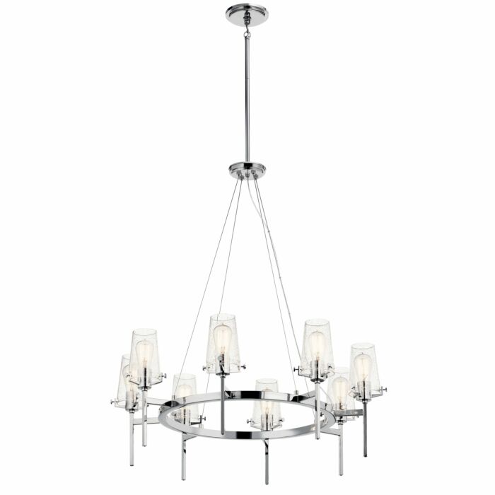 Kichler Alton 8 Light Industrial Chandelier in Chrome