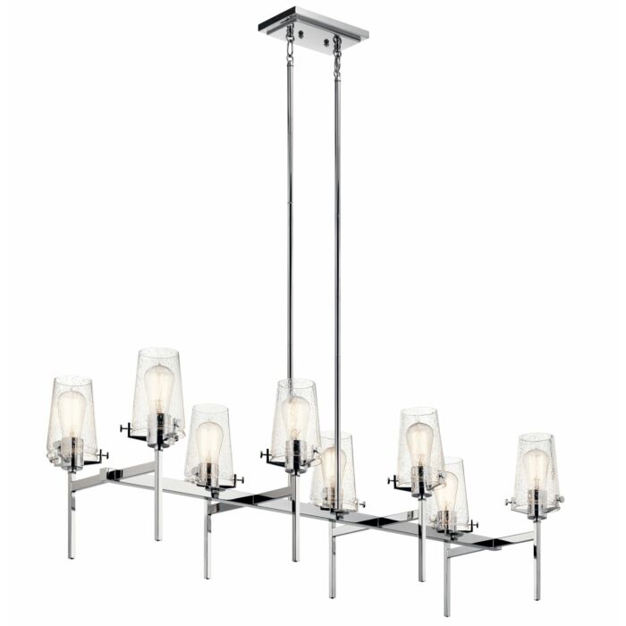 Kichler Alton 8 Light Industrial Chandelier in Chrome