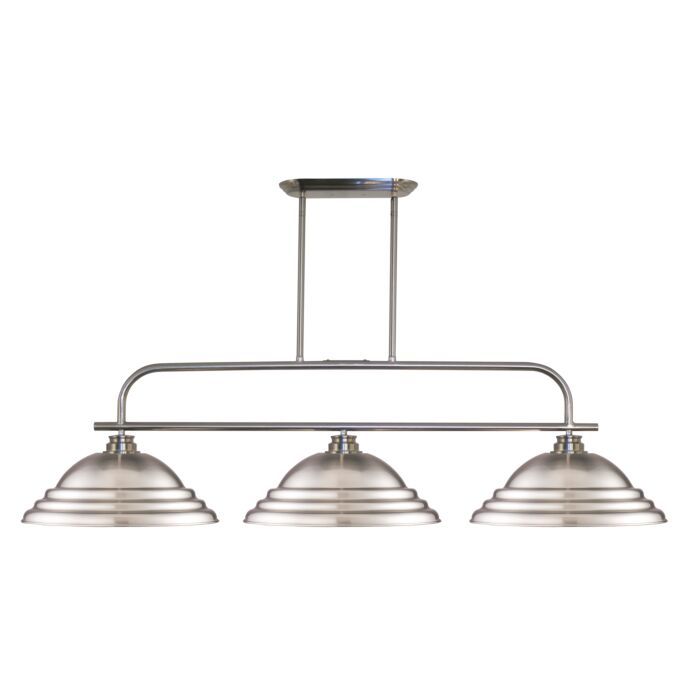 Z Lite Annora 3 Light Linear Pendant Light In Brushed Nickel