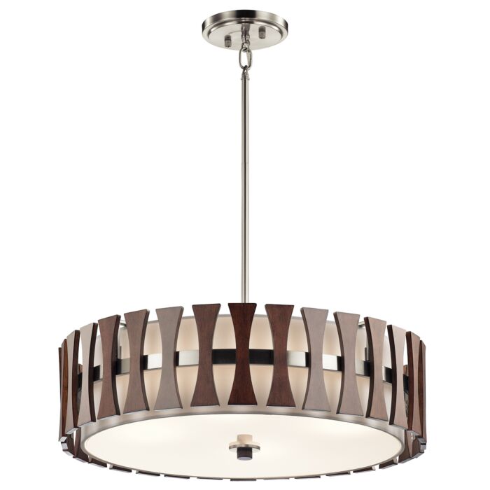 Kichler Cirus 4 Light Pendant/Semi Flush in Auburn Stained Finish