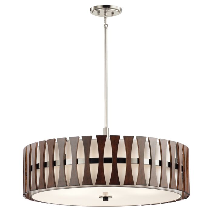 Kichler Cirus 5 Light Pendant/Semi Flush in Auburn Stained Finish