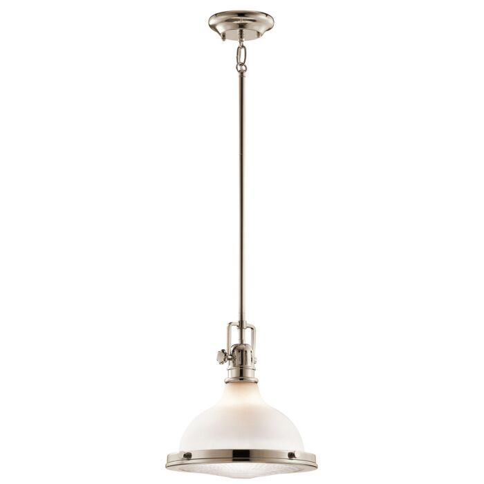 Kichler Hatteras Bay 11.5 Inch Pendant in Polished Nickel