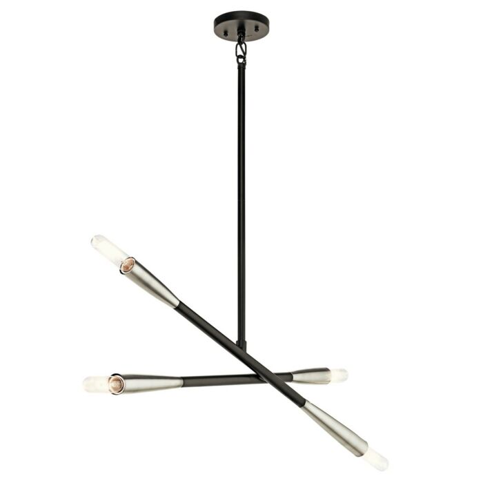 Kichler Branches 33.5 Inch 4 Light Chandelier in Black