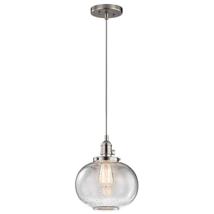Kichler Avery 9.75 Inch Mini Pendant in Brushed Nickel