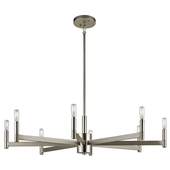 Kichler Erzo 8 Light Large Chandelier in Satin Nickel