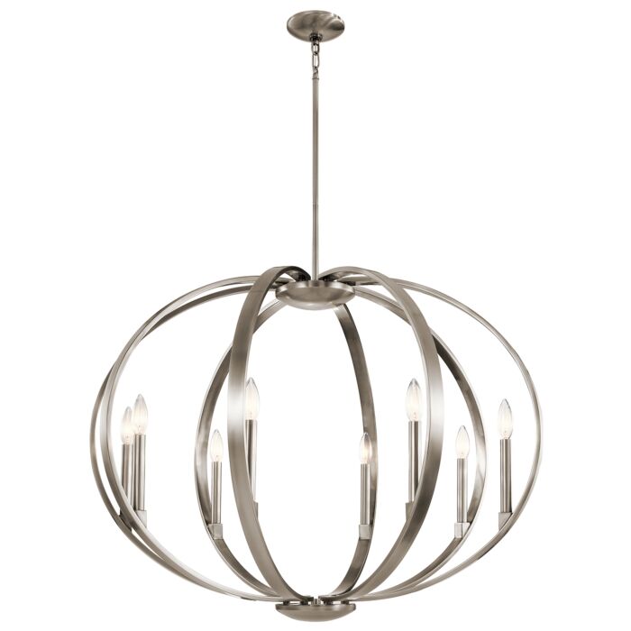 Kichler Elata 8 Light Drum Pendant in Classic Pewter
