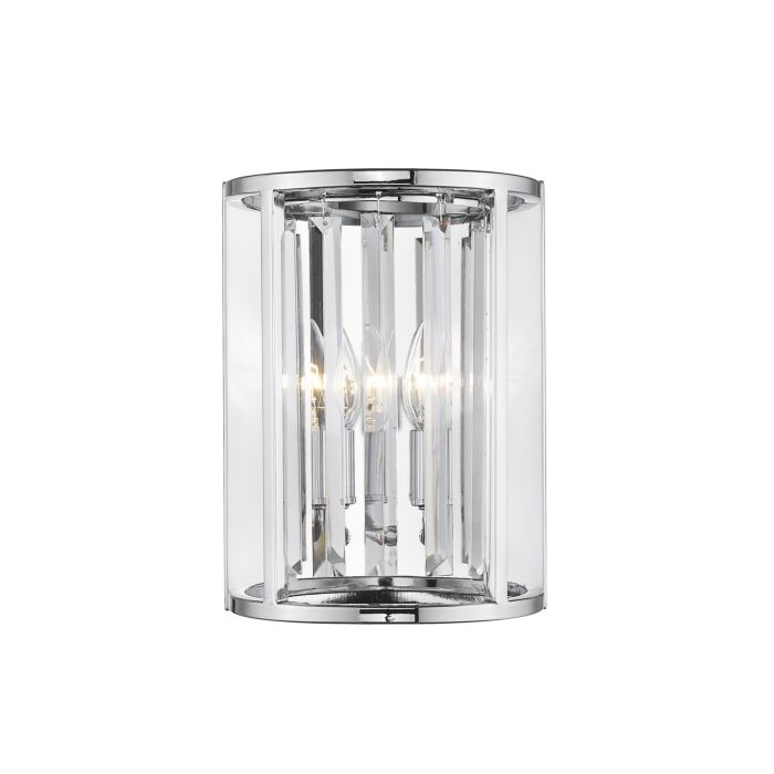 Z Lite Monarch 2 Light Wall Sconce In Chrome