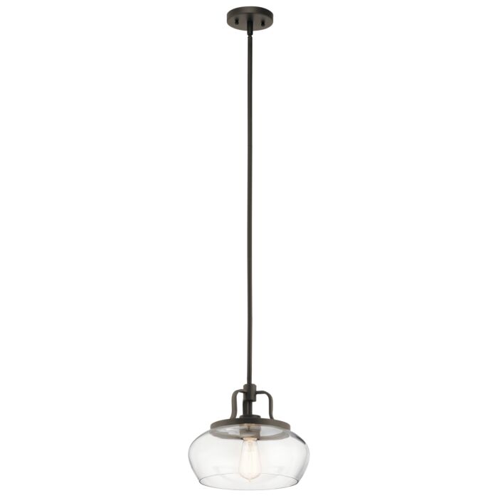Kichler Davenport Pendant/Semi Flush 1 Light in Olde Bronze