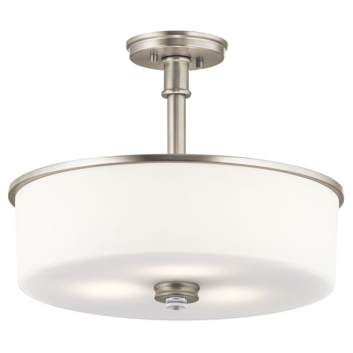 Kichler Joelson 3 Light Pendant/Semi Flush in Brushed Nickel
