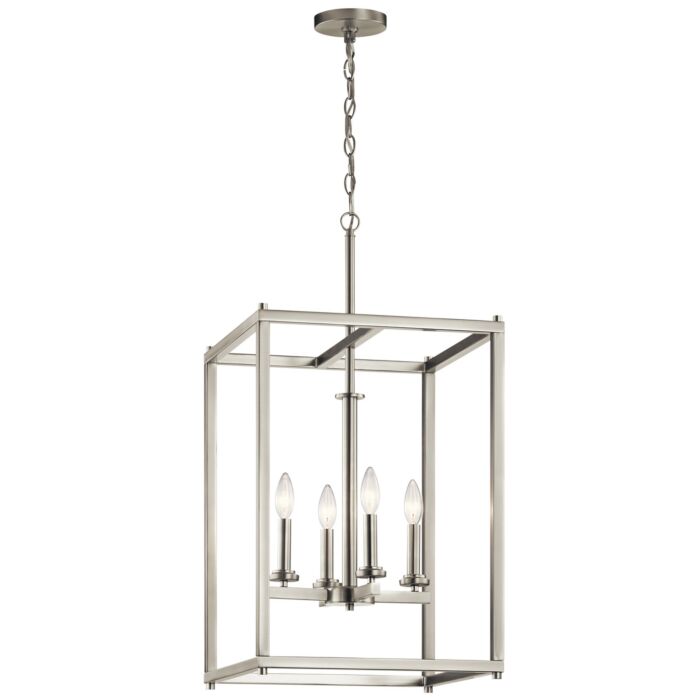 Kichler Crosby 4 Light Foyer Pendant in Brushed Nickel