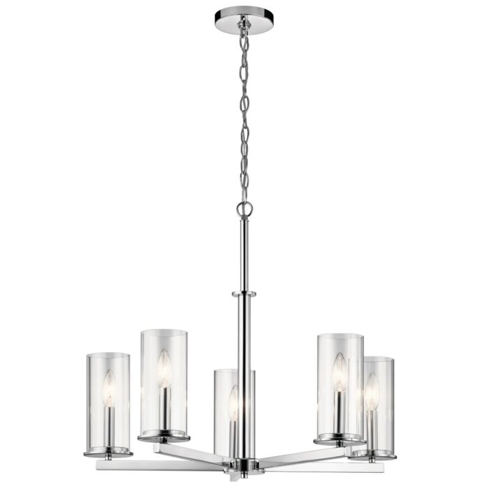Kichler Crosby 5 Light Chandelier in Chrome