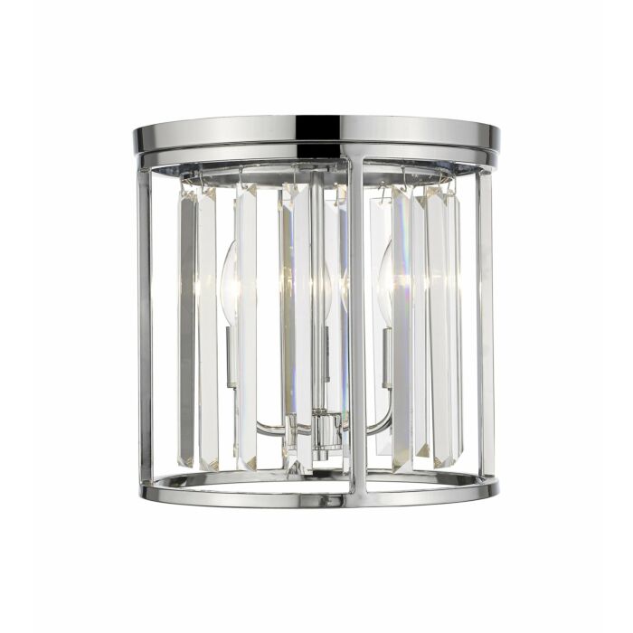 Z Lite Monarch 3 Light Flush Mount Ceiling Light In Chrome