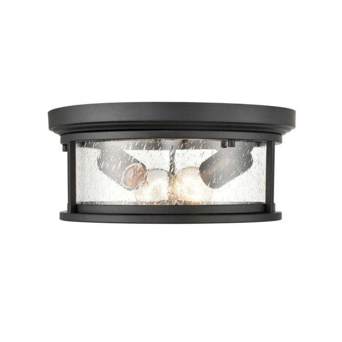 Millennium Bresley 2 Light Outdoor Ceiling Light in Powder Coat Black