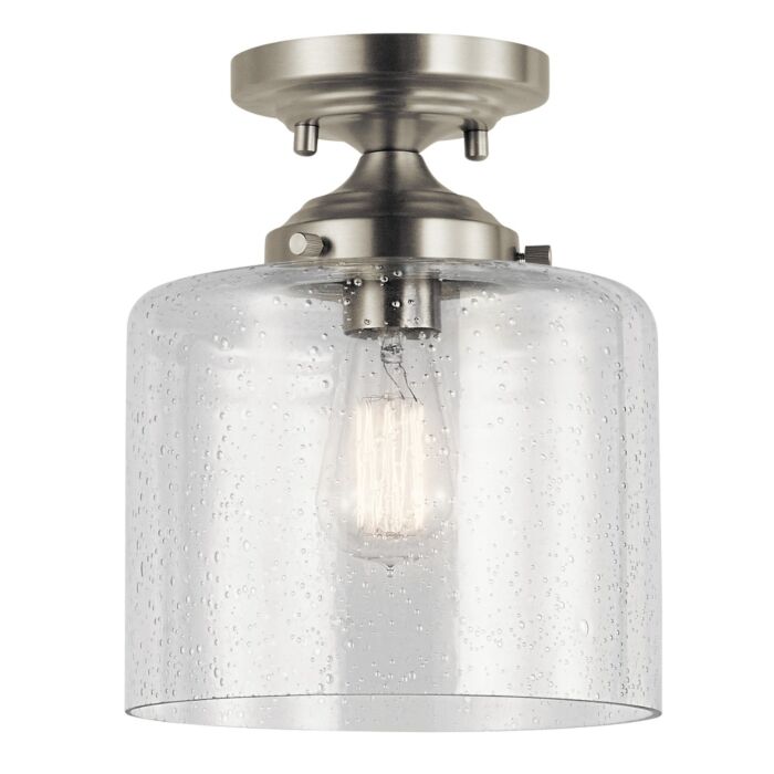 Kichler Winslow Semi Flush 1 Light in Brushed Nickel