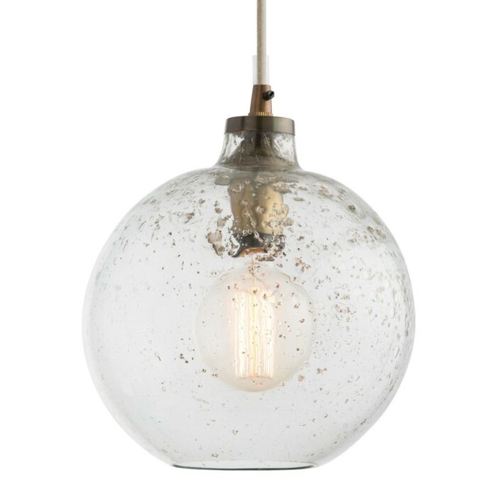 Arteriors Monica 9.5 Inch Pendant in Sand Infused Glass