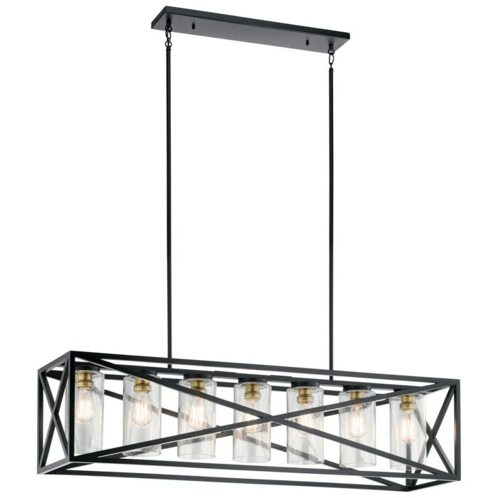 Kichler Moorgate Linear Chandelier 7 Light in Black
