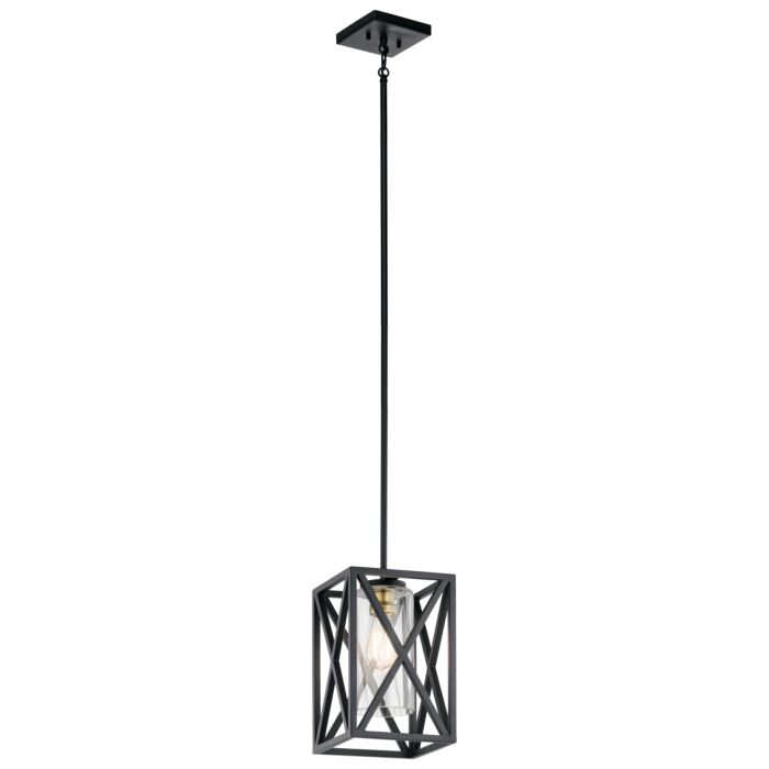 Kichler Moorgate Mini Pendant 1 Light in Black