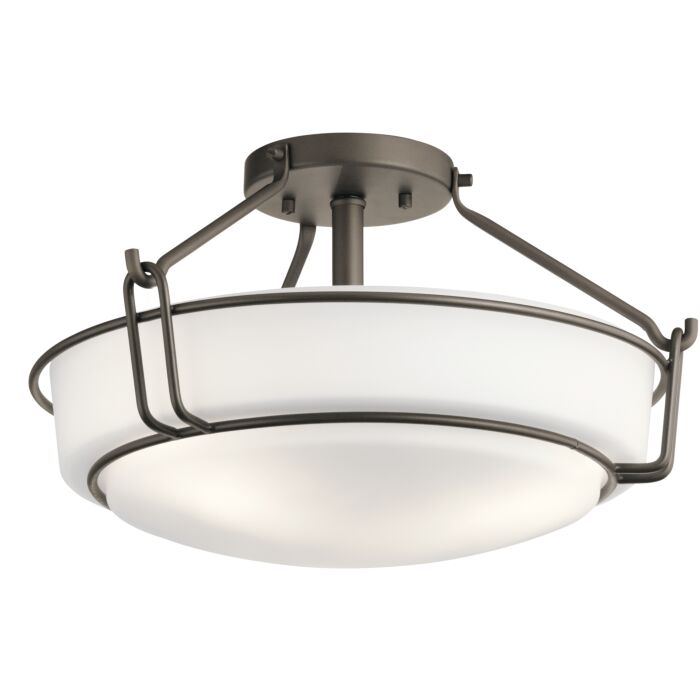 Kichler Alkire Semi Flush 3 Light in Olde Bronze