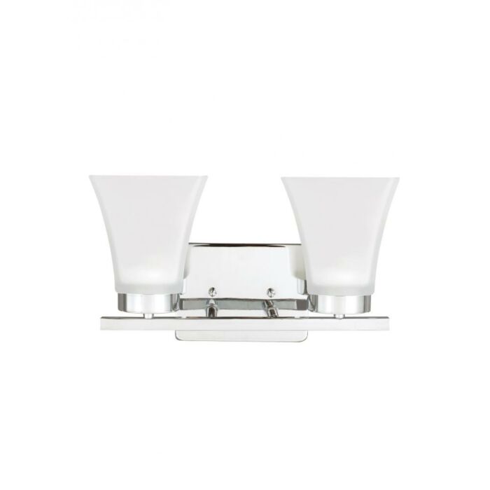 Sea Gull Bayfield 2 Light 13 Inch Bathroom Vanity Light in Chrome