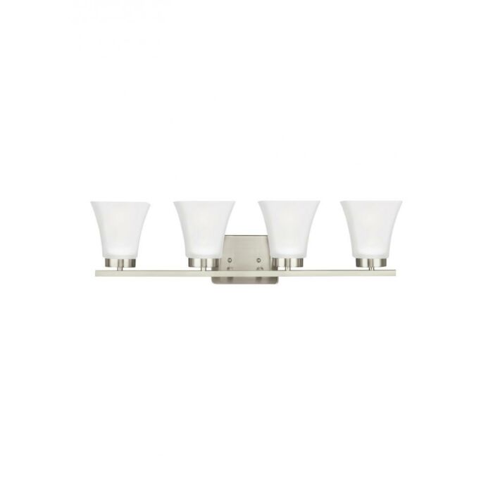 Sea Gull Bayfield 4 Light 28 Inch Bathroom Vanity Light in Brushed Nickel