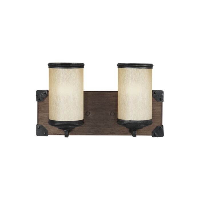 Sea Gull Dunning 2 Light 14 Inch Bathroom Vanity Light in Stardust