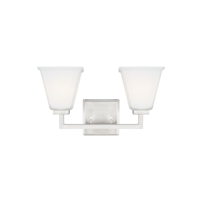 Sea Gull Ellis Harper 2 Light Bathroom Vanity Light in Brushed Nickel