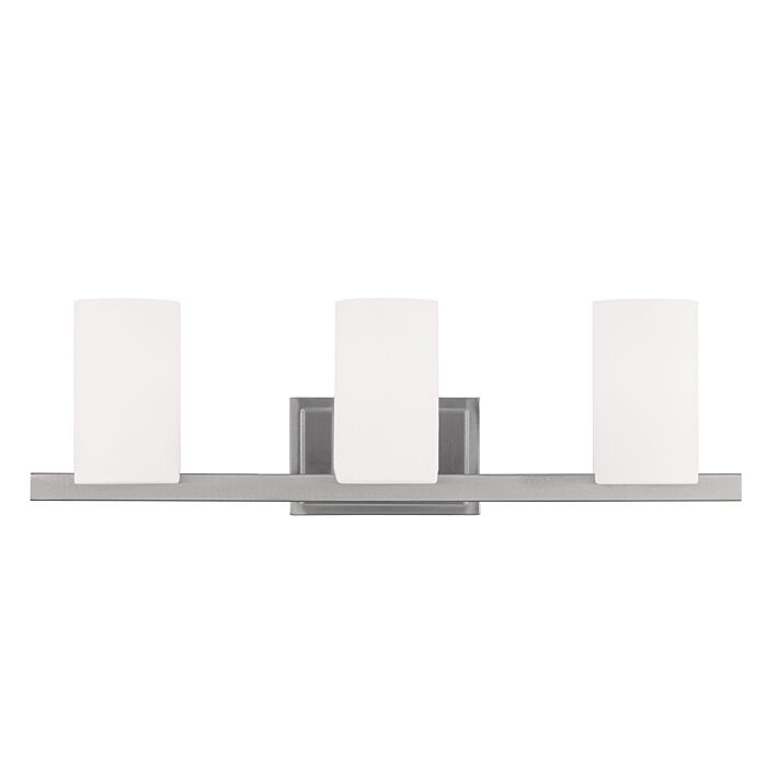 Astoria 3-Light Bathroom Vanity Light in Brushed Nickel