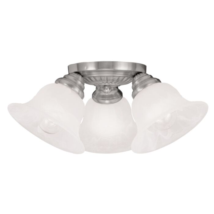 Edgemont 3-Light Ceiling Mount in Brushed Nickel