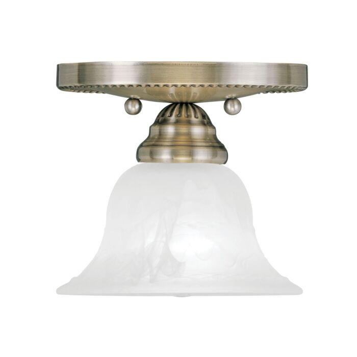 Edgemont 1-Light Ceiling Mount in Antique Brass