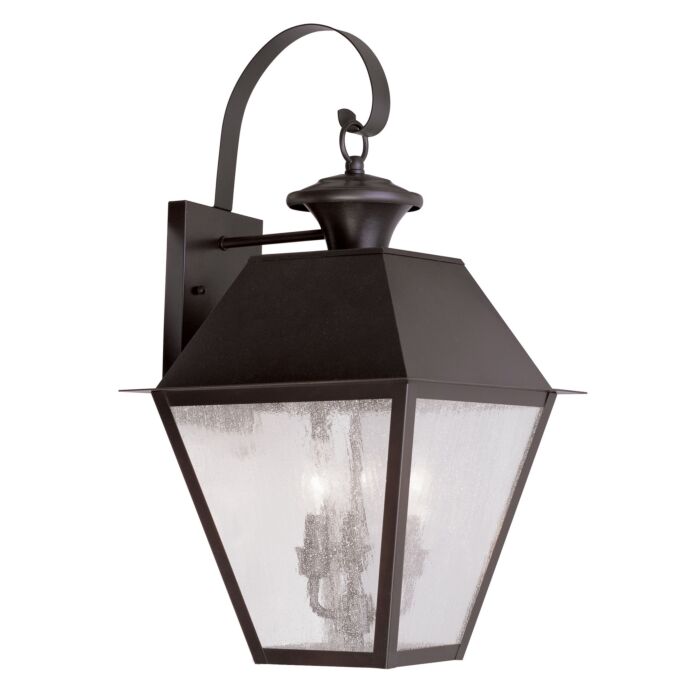 Mansfield 3-Light Outdoor Wall Lantern in Bronze
