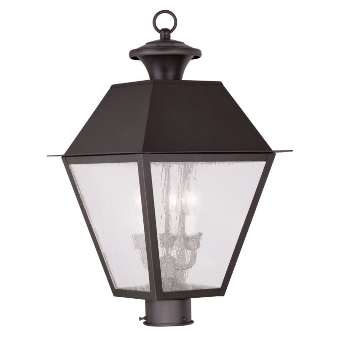 Mansfield 3-Light Post-Top Lanterm in Bronze