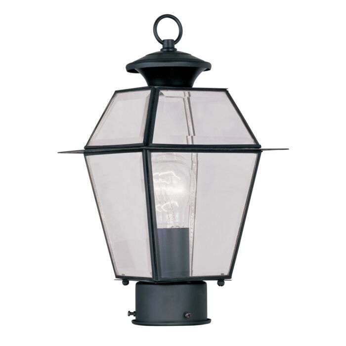 Westover 1-Light Outdoor Post-Top Lanterm in Black