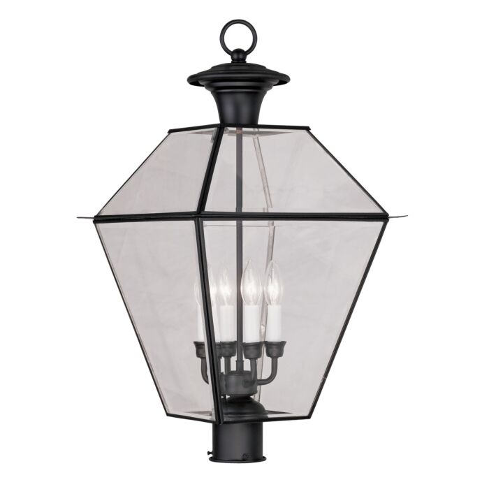 Westover 4-Light Outdoor Post Lantern in Black