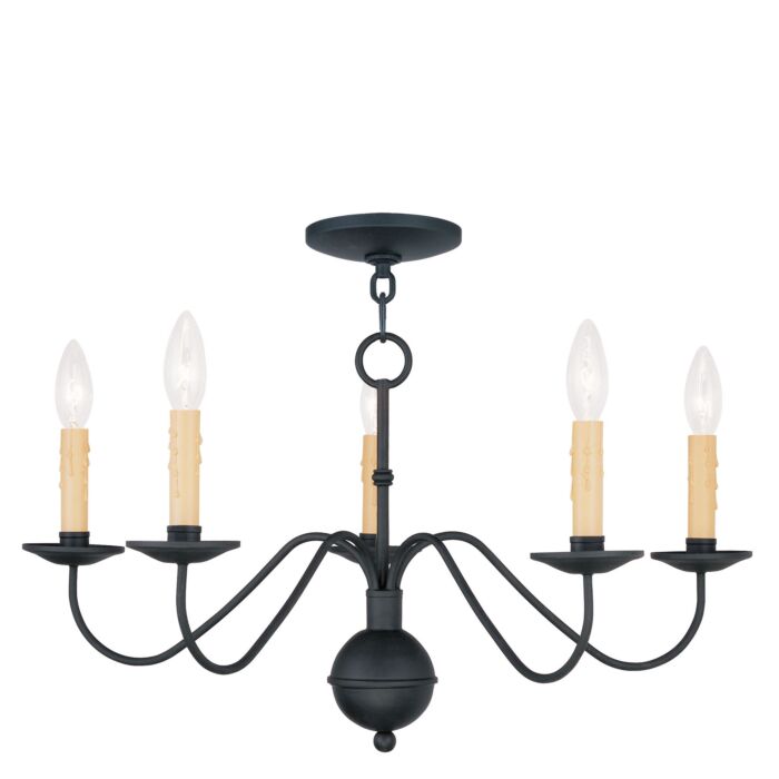 Heritage 5-Light Chandelier in Black