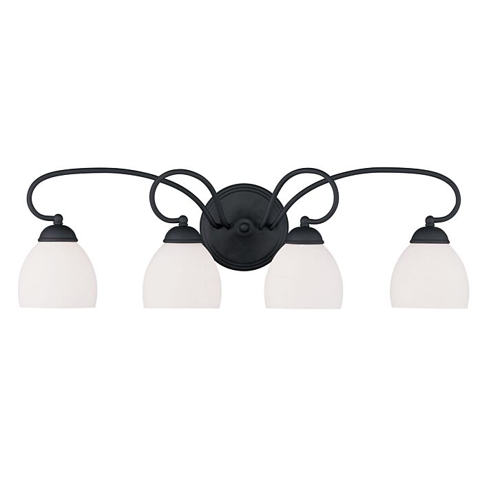 Brookside 4-Light Bathroom Vanity Light in Black