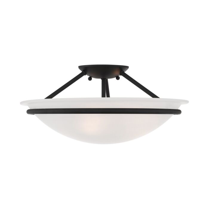 Newburgh 3-Light Ceiling Mount in Black
