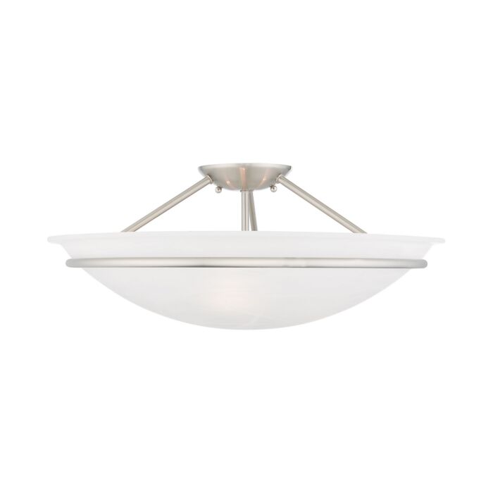 Newburgh 3-Light Ceiling Mount in Brushed Nickel