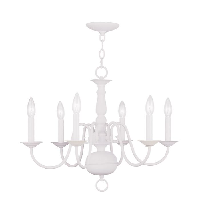Williamsburgh 6-Light Chandelier in White