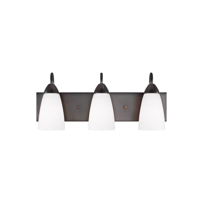 Sea Gull Seville 3 Light Bathroom Vanity Light in Bronze