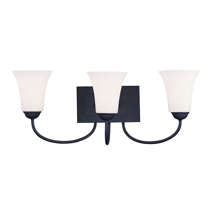 Ridgedale 3-Light Bathroom Vanity Light in Black