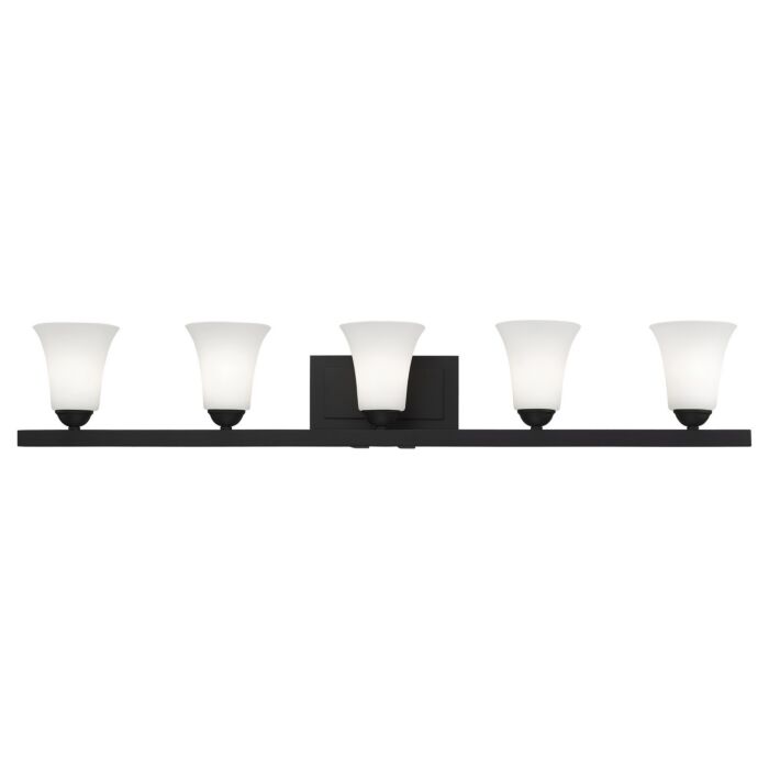 Ridgedale 5-Light Bathroom Vanity Light in Black
