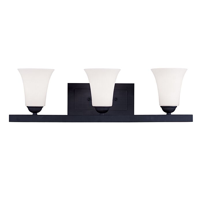 Ridgedale 3-Light Bathroom Vanity Light in Black