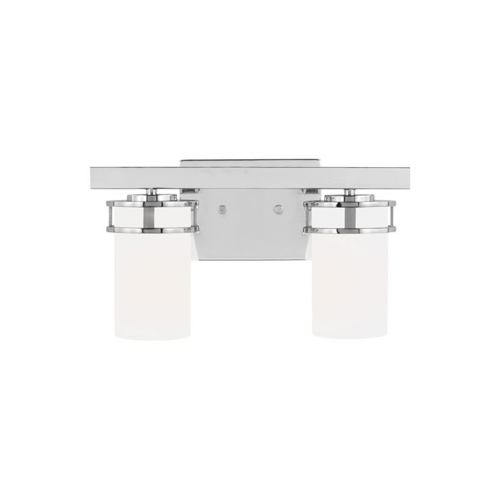 Sea Gull Robie 2 Light Bathroom Vanity Light in Chrome