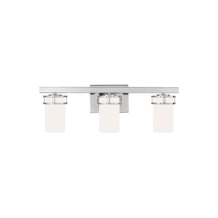 Sea Gull Robie 3 Light Bathroom Vanity Light in Chrome