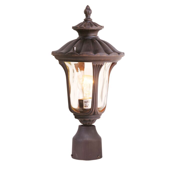 Oxford 1-Light Outdoor Post-Top Lanterm in Hand Applied Imperial Bronze