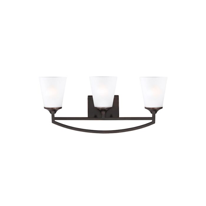 Sea Gull Hanford 3 Light 24 Inch Bathroom Vanity Light in Bronze