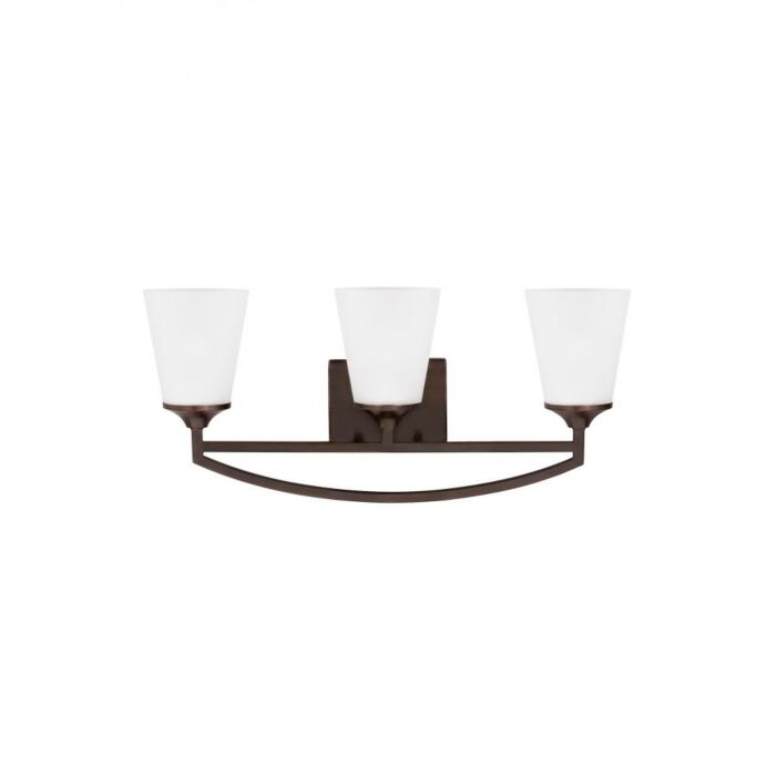 Sea Gull Hanford 3 Light 24 Inch Bathroom Vanity Light in Bronze