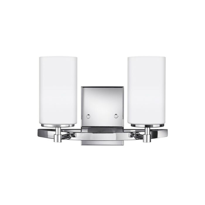 Sea Gull Alturas 2 Light 14 Inch Bathroom Vanity Light in Chrome