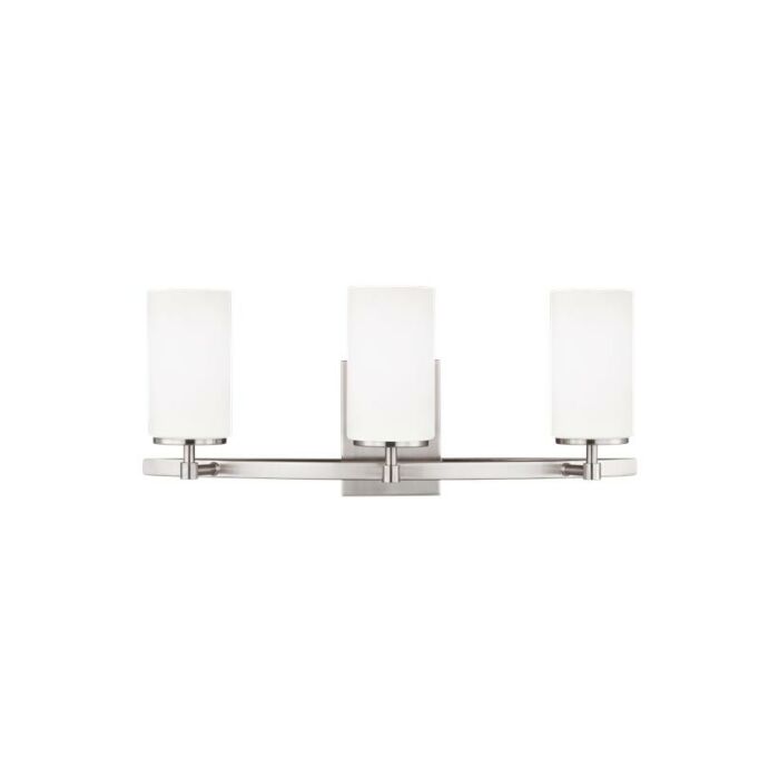 Sea Gull Alturas 3 Light 22 Inch Bathroom Vanity Light in Brushed Nickel