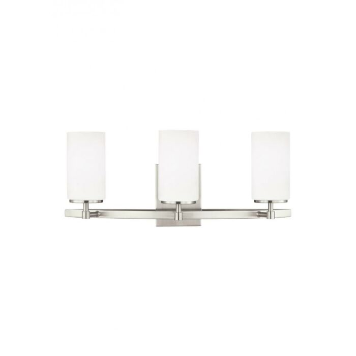 Sea Gull Alturas 3 Light 22 Inch Bathroom Vanity Light in Brushed Nickel